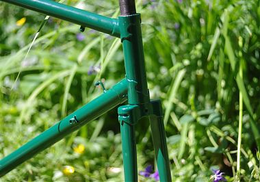 Frame and fork in British Racing Green
