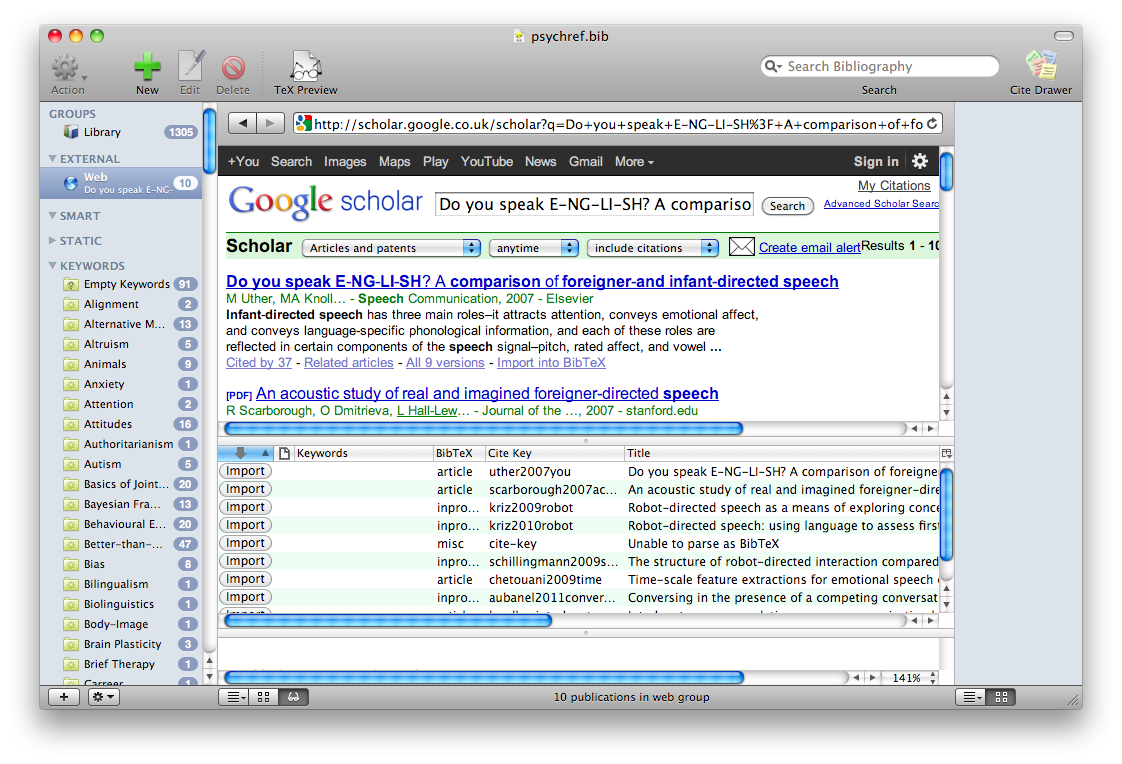 search by bibdesk